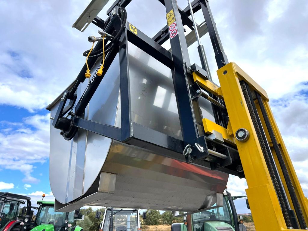 Porta-paletes/elevatória hidráulica ORSI OHT UVA 10 C/ Tina inox cheio